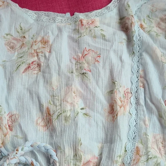 Loveshackfancy noelle floral cotton mini dress, peri XS - Picture 8 of 15